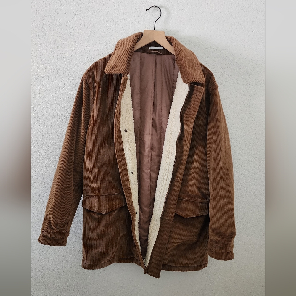 Bar III Men's Brown Corduroy Slim Fit Men’s Jacket Size 40S